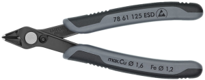 ESD precision pliers, 125 mm, 56 g, cut capacity (1.6/1.2 mm/–/–), 78 61 125 ESD