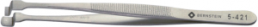 Wafer tweezers, uninsulated, antimagnetic, stainless steel, 130 mm, 5-421