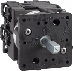 BCD coding switch, Rotary actuator, 1 pole, 12 A, 690 V, (W x H x D) 45 x 45 x 87 mm, front mounting, K1D009BL