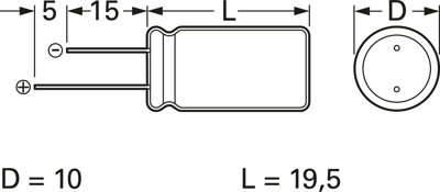 SH 25V/1000UF Kemet Electrolytic Capacitors Image 2