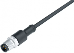 Sensor actuator cable, M12-cable plug, straight to open end, 12 pole, 2 m, PUR, black, 1.5 A, 77 3429 0000 50712 0200