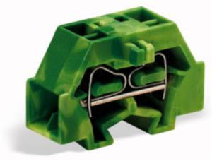 4-wire end terminal, spring-clamp connection, 0.08-1.5 mm², 1 pole, 18 A, 6 kV, yellow/green, 260-357