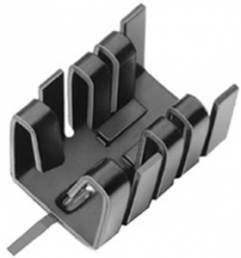 Clip-on heat sink, 25.4 x 14.5 x 13.51 mm, 21 K/W, Black anodized