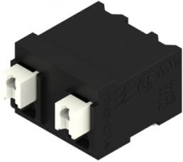 PCB terminal, 2 pole, pitch 7.5 mm, AWG 28-14, 12 A, spring-clamp connection, black, 1869740000