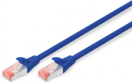 Patch cable, RJ45 plug, straight to RJ45 plug, straight, Cat 6, S/FTP, PVC, 5 m, blue