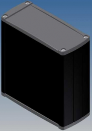Aluminum Profile enclosure, (L x W x H) 110 x 106 x 46 mm, black (RAL 9004), IP54, TEKAL 31.29
