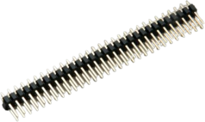 Pin header, 20 pole, pitch 2.54 mm, straight, black, 10120168