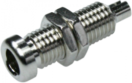 4 mm socket, screw connection, mounting Ø 6 mm, CAT O, silver, BU 10