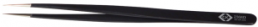 ESD precision tweezers, uninsulated, antimagnetic, stainless steel, 140 mm, T2368D