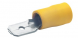 Insulated flat plug, 4.8x0.5 mm, 4.0 to 6.0 mm², yellow