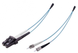 FO duplex patch cable, LC to 2x ST, 8 m, OM3, multimode 50/125 µm