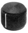 Button, cylindrical, Ø 31.75 mm, (H) 19.05 mm, black, for rotary switch, 6-1437621-9