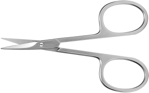 High precision scissors – extra fine, straight blade. OAL: 90mm