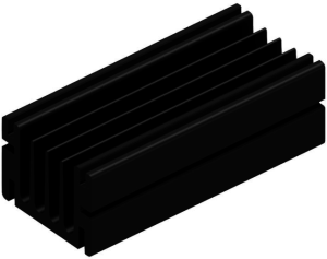 Extruded heatsink, 100 x 46 x 33 mm, 5.85 to 2.8 K/W, black anodized