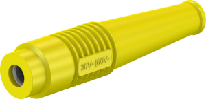 4 mm jack, solder connection, 2.5 mm², yellow, 64.9201-24