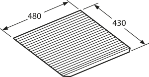 ESD anti slip mat kit, (L x W) 475 x 430 mm, 00.701.070.9