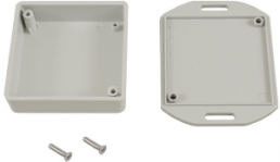 ABS miniature enclosure, (L x W x H) 60 x 60 x 20 mm, light gray (RAL 7035), IP54, 1551TFLGY