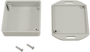ABS miniature enclosure, (L x W x H) 60 x 60 x 20 mm, light gray (RAL 7035), IP54, 1551TFLGY