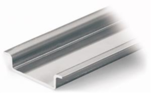 DIN rail, perforated, 35 x 7.5 mm, W 2000 mm, steel, strip galvanized, 210-505