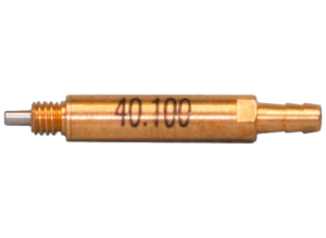 Miniature cylinder, single-acting, 3 to 10 bar, Kd. 3 mm, Hub 6 mm, 40.100