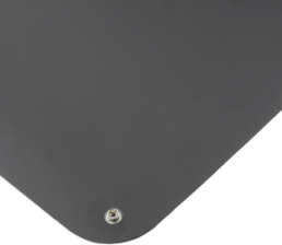 ESD grounding mat black (610x450x1.5), 2x10 mm snap fasteners, 9-366-0