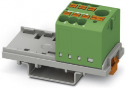 Distribution block, push-in connection, 0.14-4.0 mm², 7 pole, 24 A, 8 kV, green, 3273074