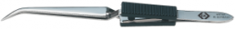 ESD cross tweezers, uninsulated, carbon steel, 160 mm, T2313A