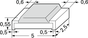 Resistor, thick film, SMD 2010 (5025), 10 mΩ, 0.75 W, ±1 %, RL2010FR-070R010L