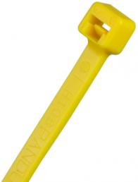 Cable tie, releasable, nylon, (L x W) 188 x 4.8 mm, bundle-Ø 1.5 to 47.8 mm, yellow, -60 to 85 °C