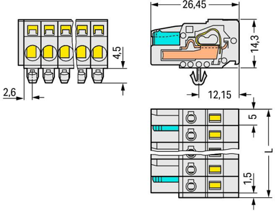 721-103/008-045 WAGO PCB Connection Systems Image 2