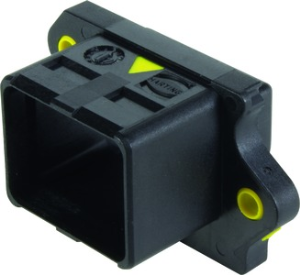 Bulkhead housing with seal, black, for Push-Pull connector, 09455450043