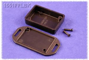 ABS miniature enclosure, (L x W x H) 50 x 35 x 15 mm, black (RAL 9005), IP54, 1551FFLBK