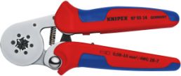 Crimping pliers for wire end ferrules, 0.08-10 mm², AWG 28-7, Knipex, 97 55 14