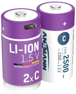 1313-0004 Ansmann Round Cell Batteries, 9V Block Batteries Image 1