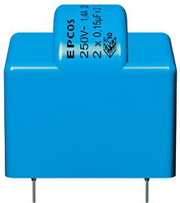 EMC filter, 50 to 60 Hz, 1.4 A, 250 V (DC), 250 VAC, 27 mH, PCB connection, B84110B0000A014