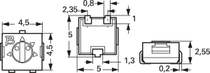 3314J-1-102G Bourns Electronics GmbH Trimmer Potentiometers Image 2