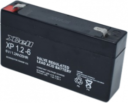 Lead-battery, 6 V, 1.2 Ah, 97 x 24 x 52 mm, faston plug 4.8 mm