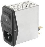 IEC plug C14, 50 to 60 Hz, 1 A, 250 VAC, faston plug 6.3 mm, 4304.4081
