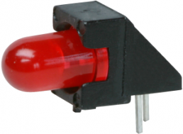 LED signal light, red, 80 mcd, pitch 2.54 mm, LED number: 1