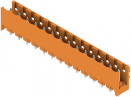 Pin header, 14 pole, pitch 5.08 mm, straight, orange, 1146590000