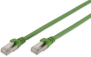 Patch cable, RJ45 plug, straight to RJ45 plug, straight, Cat 6A, S/FTP, LSZH, 7 m, green