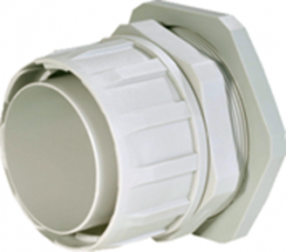 Straight hose fitting, M50, 45 mm, polypropylene, IP54, gray, (L) 58 mm