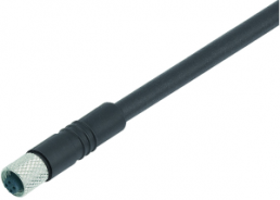 Sensor actuator cable, M5-cable socket, straight to open end, 3 pole, 2 m, PUR, black, 1 A, 79 3102 52 03
