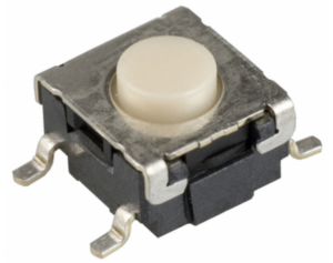 Short-stroke pushbutton, 1 Form A (N/O), 50 mA/24 VDC, unlit , actuator (ivory), 1.57 N, SMD