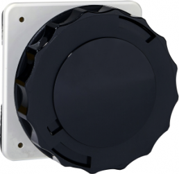 CEE surface-mounted socket, 4 pole, 125 A/480-500 V, black, 7 h, IP67, 81697