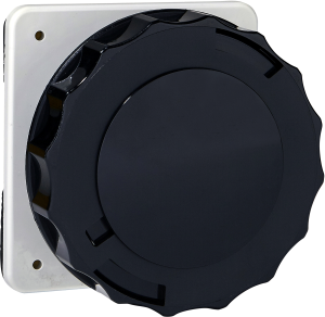 CEE surface-mounted socket, 5 pole, 125 A/480-500 V, black, 7 h, IP67, 81698