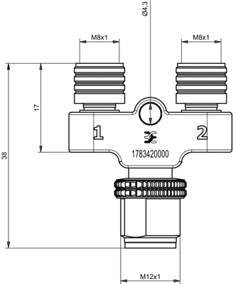 1783420000 Weidmüller Sensor-Actuator Adapter Image 2