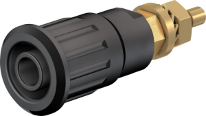 4 mm socket, threaded bolt, mounting Ø 12.2 mm, CAT III, black, 23.3140-21