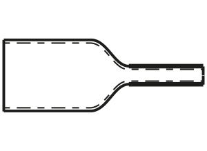 Heatshrink tubing, 4:1, (32/8 mm), polyolefine, cross-linked, black