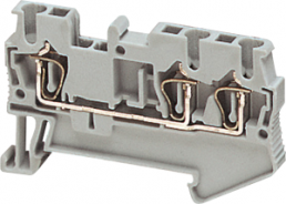 Terminal block, 3 pole, 0.2-2.5 mm², clamping points: 3, gray, spring balancer connection, 20 A